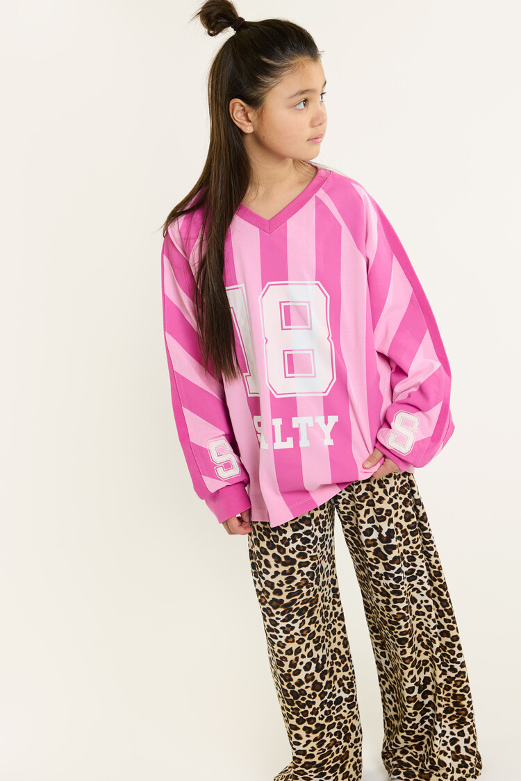 Salty Stitch Salty Sport tee stripes - Pink