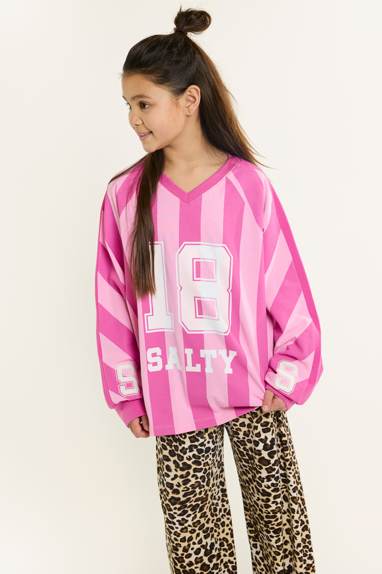 Salty Stitch Salty Sport tee stripes - Pink