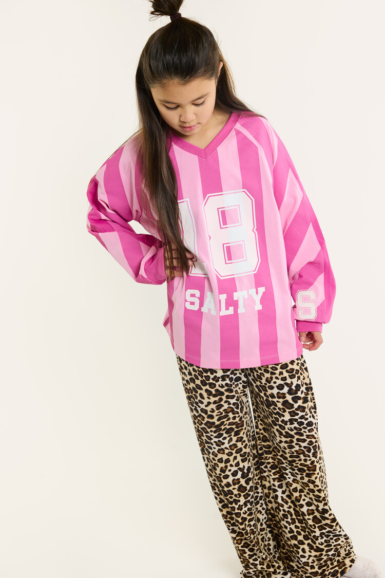 Salty Stitch Salty Sport tee stripes - Pink