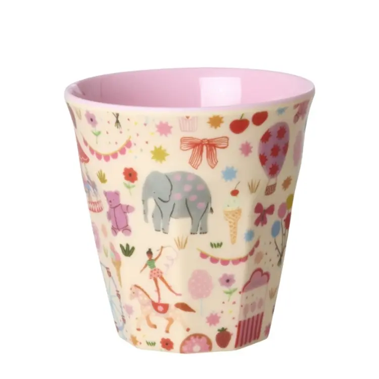 Rice Melamine cup small - Pink - Fun Fair