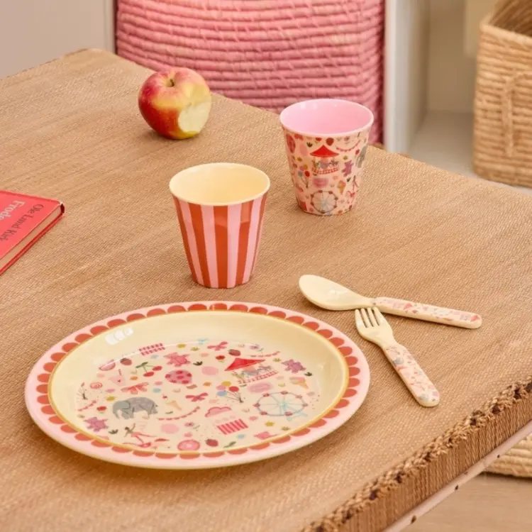 Rice Melamine cup small - Pink - Fun Fair