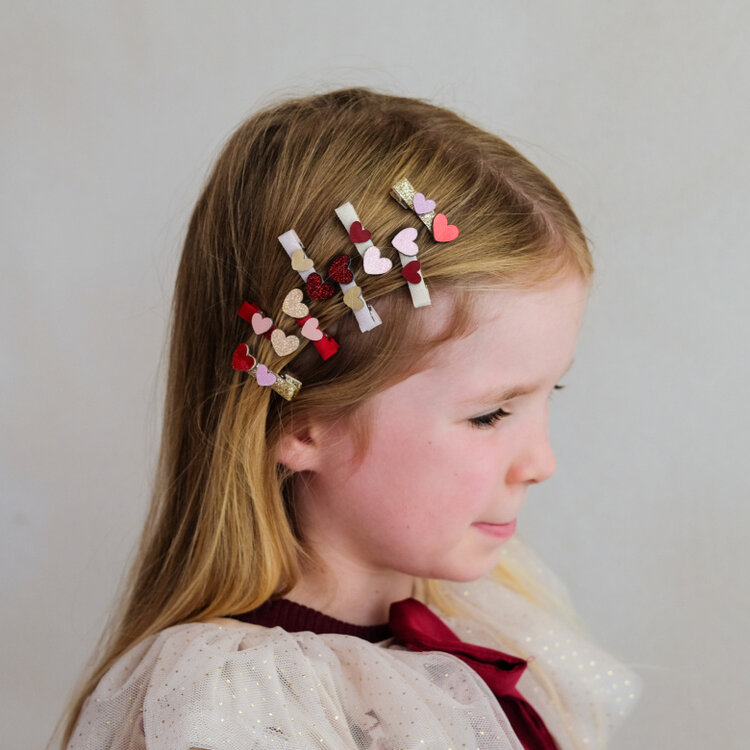 MIMI&LULA Teeny weeny heart salon hair clips