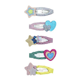 MIMI&LULA Layered Hearts And Stars Mini Hair Clips