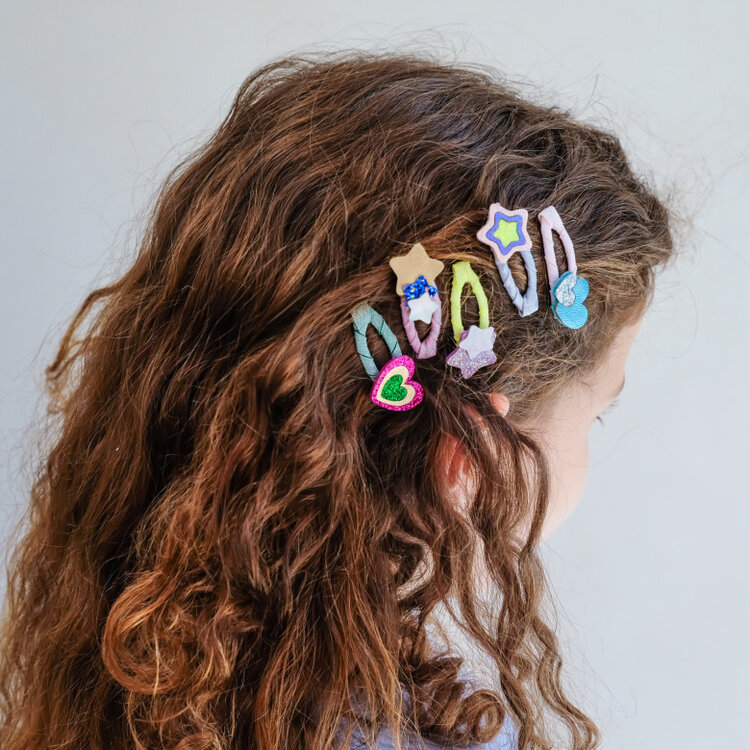 MIMI&LULA Layered Hearts And Stars Mini Hair Clips