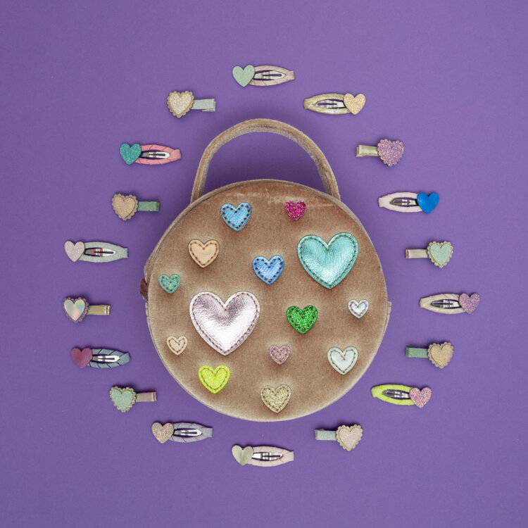 MIMI&LULA Scatter Heart Velvet Bag