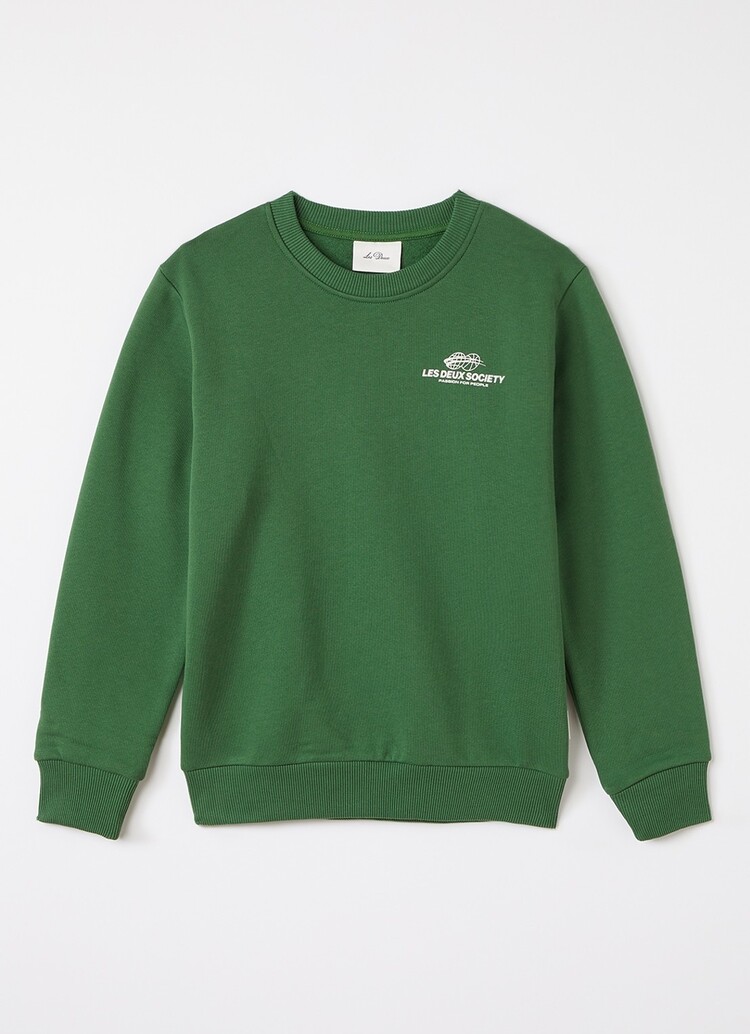 Les Deux Exhibition Sweatshirt Kids - Artichoke Green