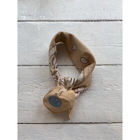 bandana - beige/ licht blauw smiley
