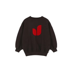 Jenest Pippa sweater - dark brown melange