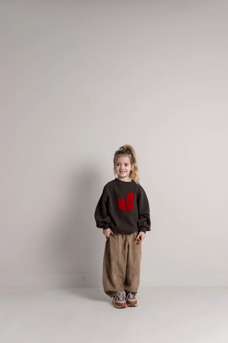 Jenest Pippa sweater - dark brown melange