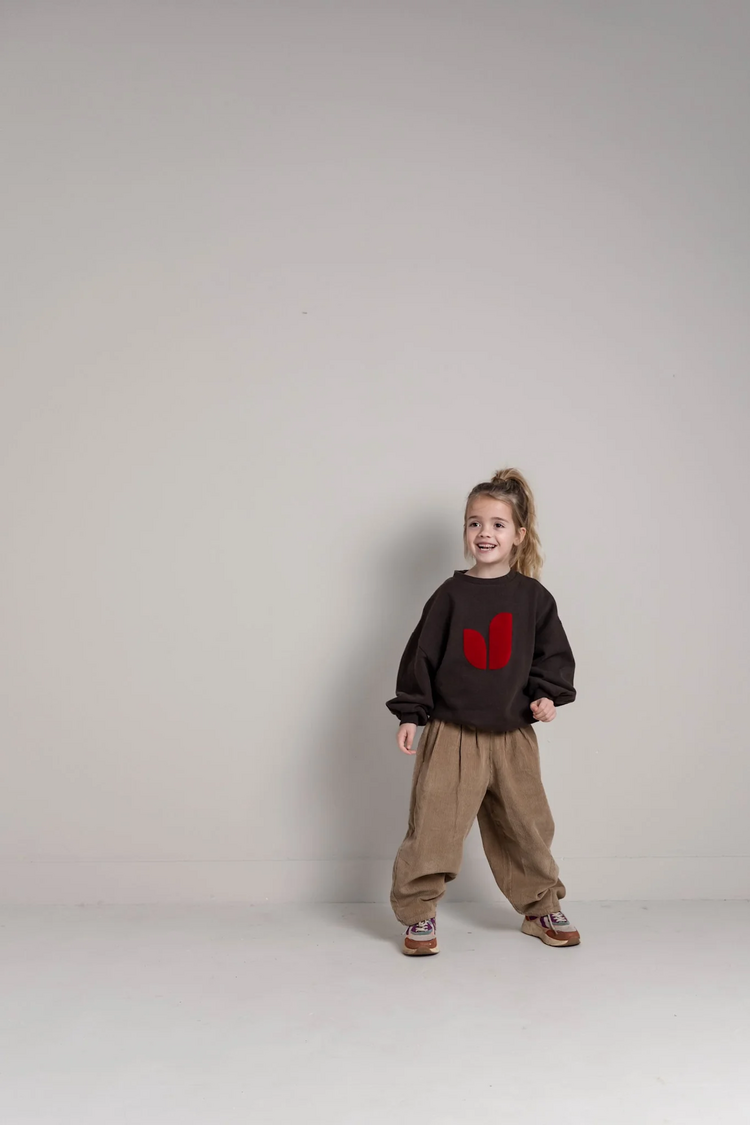 Jenest Pippa sweater - dark brown melange