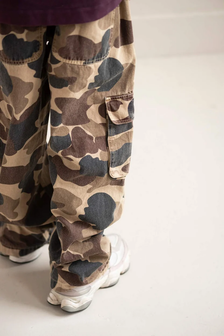 Jenest Unisex cargo pants - caramel brown camouflage