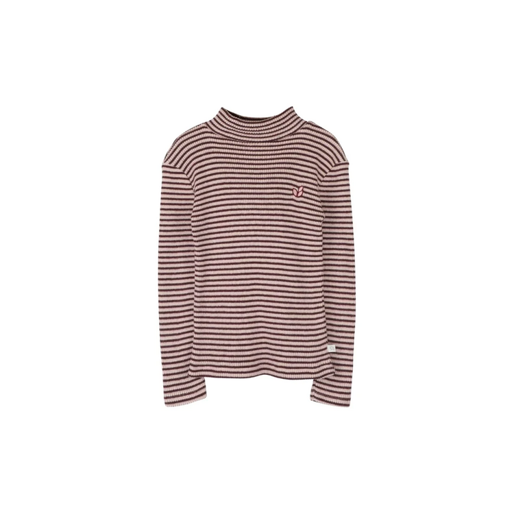 Jenest Tara turtle neck LS T-shirt - rose bordeaux