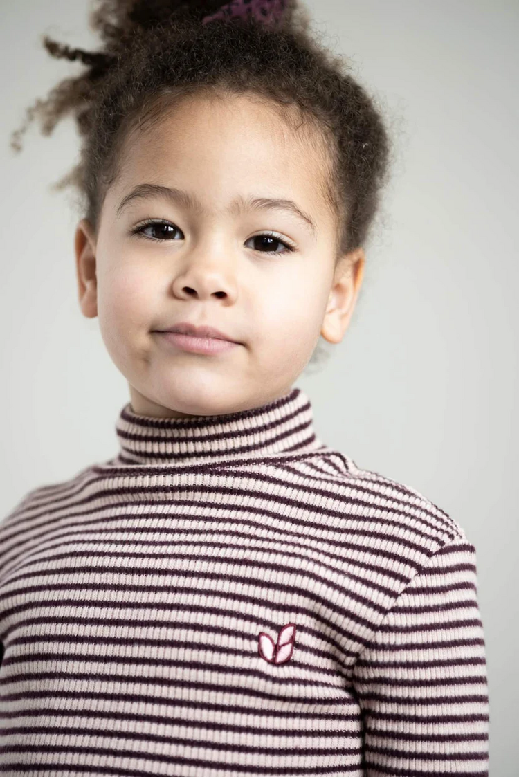 Jenest Tara turtle neck LS T-shirt - rose bordeaux