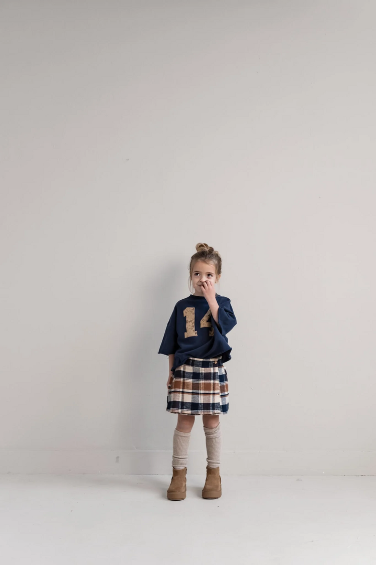 Jenest Bess skort - off white blue brown