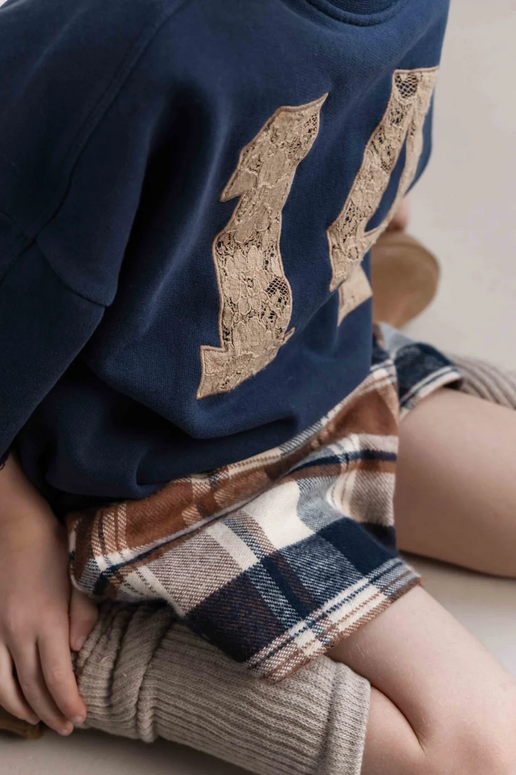 Jenest Bess skort - off white blue brown
