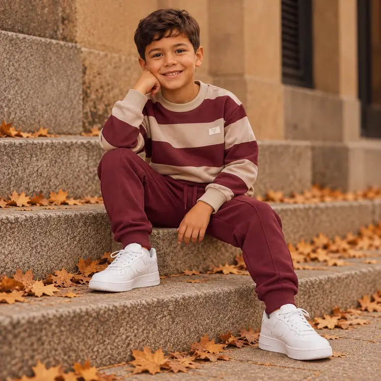 LEVV Sweater Dax - Grey Stripe