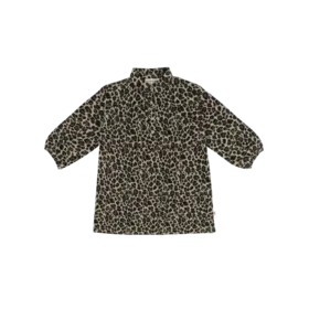 House of Jamie Shirt Collar Dress - Leopard Moonlight