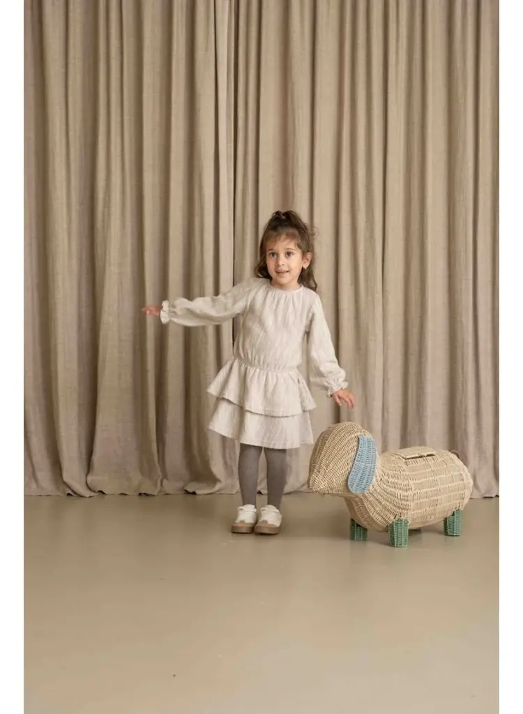 House of Jamie Ruffled Dress -Sandshell Glamour