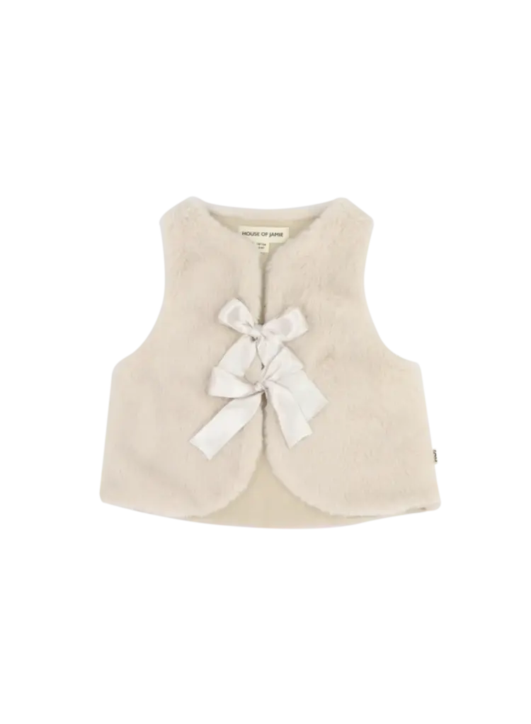 House of Jamie Soft Fur Bodywarmer - Marshmellow