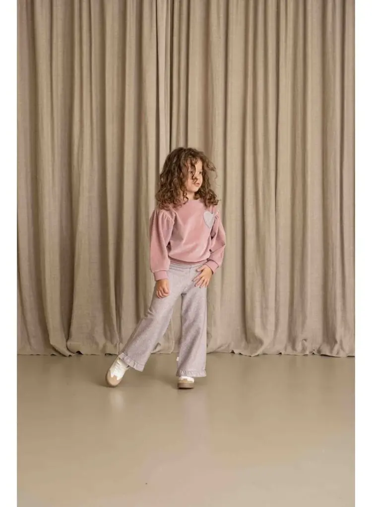 House of Jamie Ruffled Pants - Mauve Rose