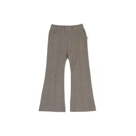 House of Jamie Flared Pants - Sandshell Zig Zag
