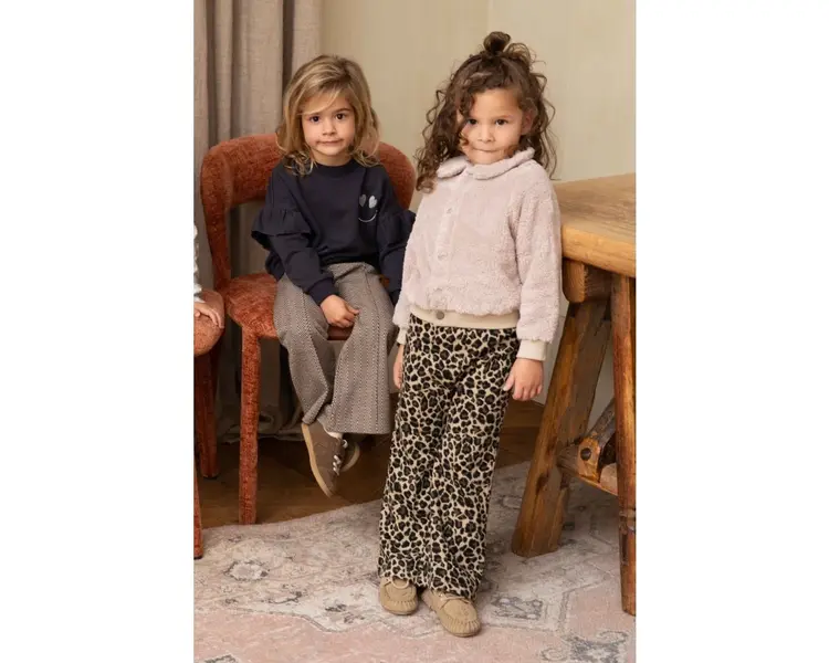 House of Jamie Flared Pants - Sandshell Zig Zag