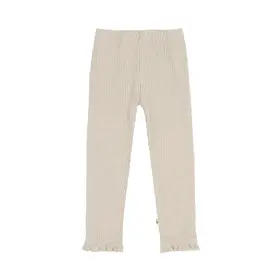 House of Jamie Frill Leggings - Beige Rib Fleece