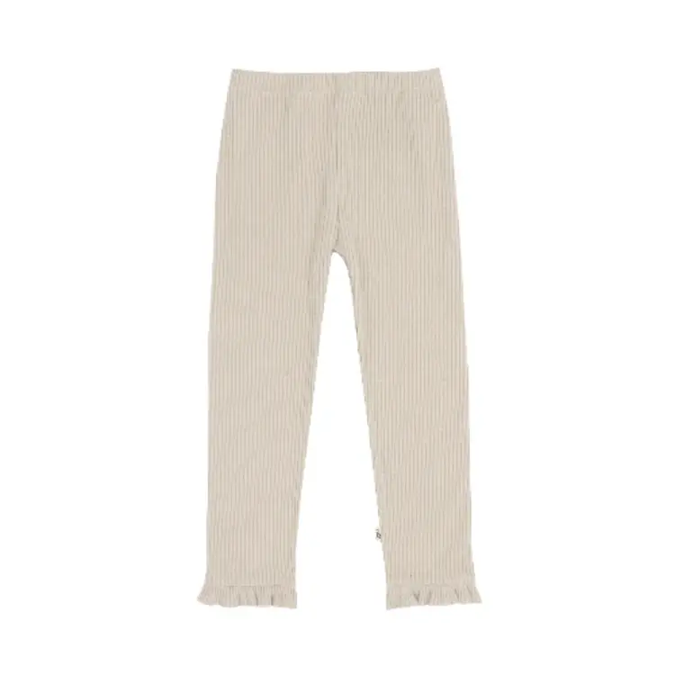 House of Jamie Frill Leggings - Beige Rib Fleece