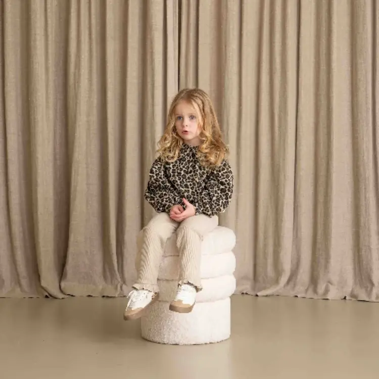 House of Jamie Frill Leggings - Beige Rib Fleece