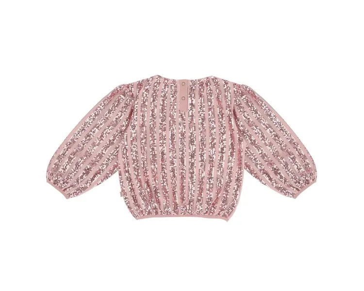House of Jamie Puff Balloon Sequins Sweater - Rose Mauve