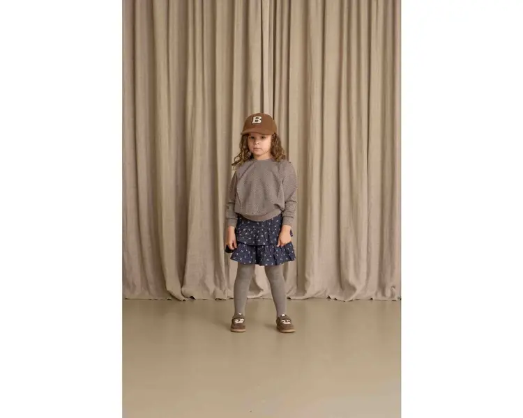 House of Jamie Shoulder Sweater - Sandshell Zig Zag