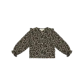 House of Jamie Preppy Cardigan - Leopard Moonlight