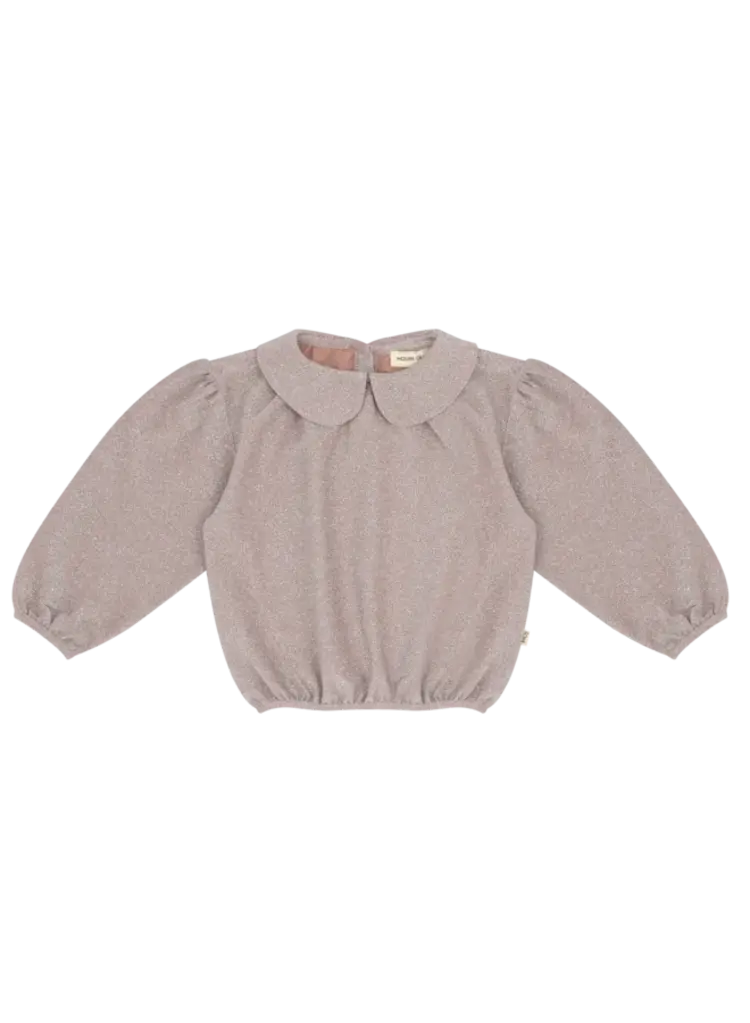 House of Jamie Puff Balloon Collar Jumper - Mauve Rose