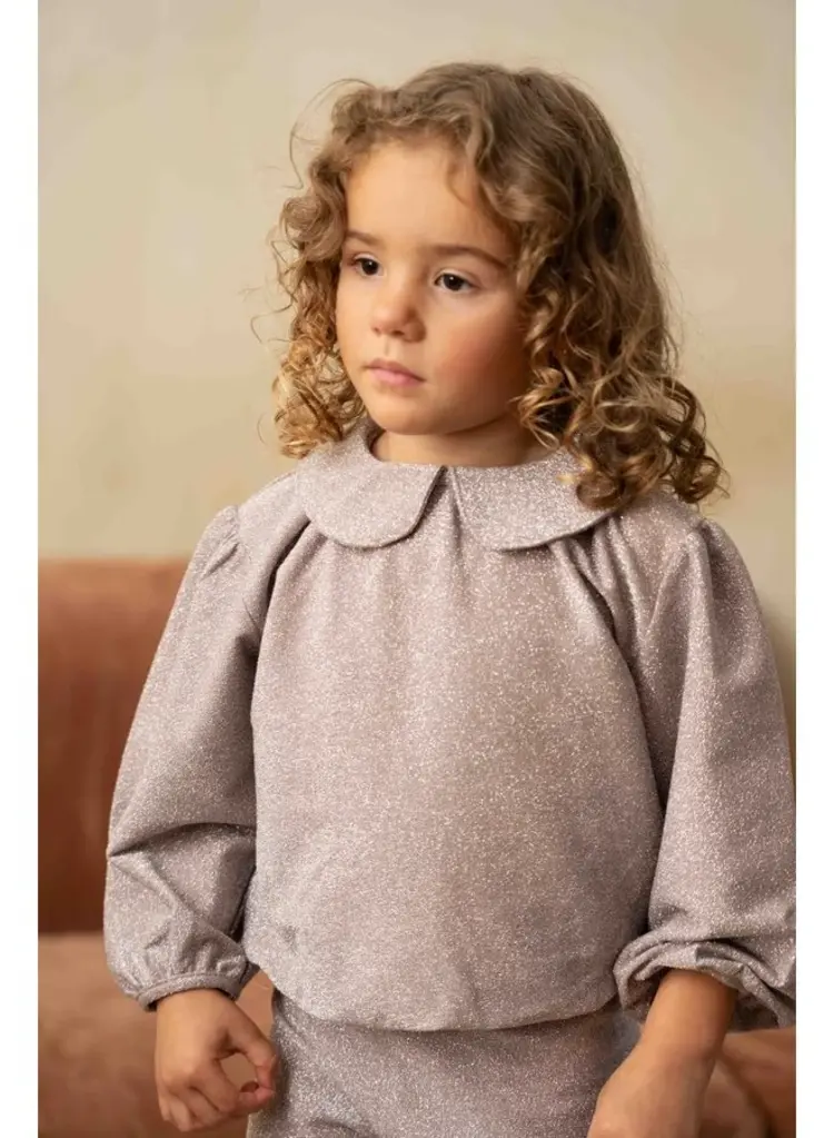House of Jamie Puff Balloon Collar Jumper - Mauve Rose