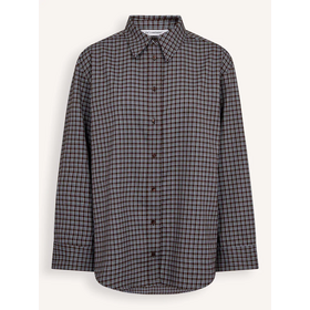 Co'Couture Odem Check Cuff Shirt - Dark Brown