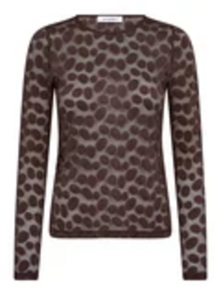 Co'Couture Penola O-Neck Blouse - Brown