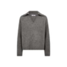 Co'Couture Roger Polo Knit - Grey Melange