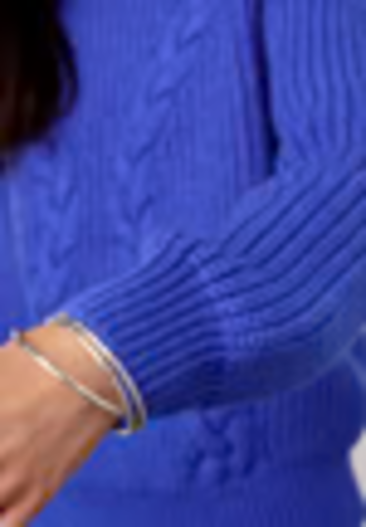 Co'Couture Row Rib Cable Knit - New Blue