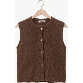 Co'Couture Jaide Vest Knit - Brown