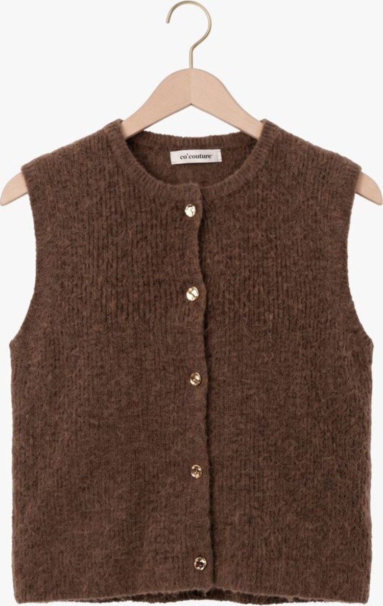 Co'Couture Jaide Vest Knit - Brown