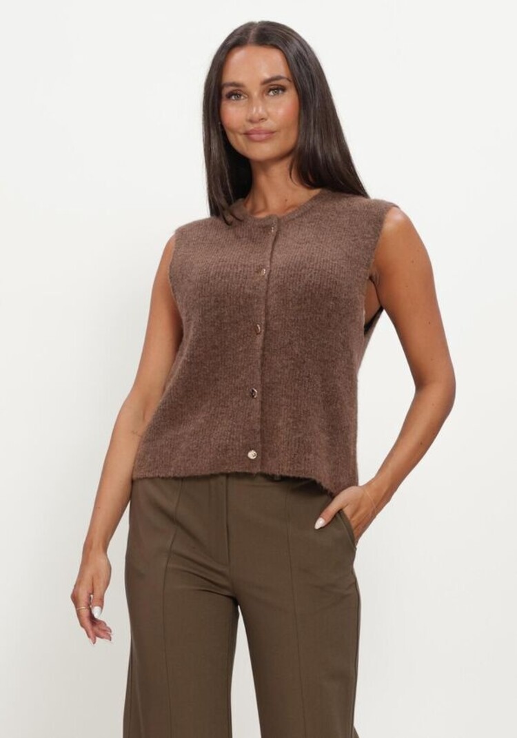 Co'Couture Jaide Vest Knit - Brown