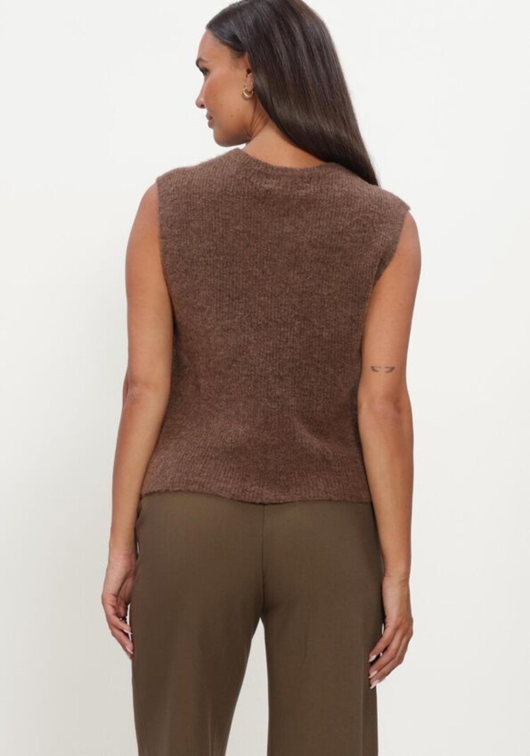 Co'Couture Jaide Vest Knit - Brown