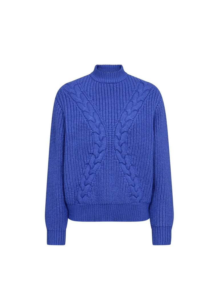 Co'Couture Row Rib Cable Knit - New Blue