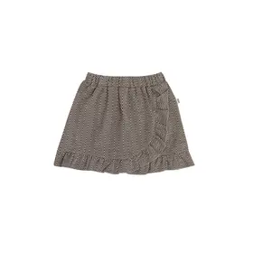 House of Jamie Wrap Skirt - Sandshell Zig Zag
