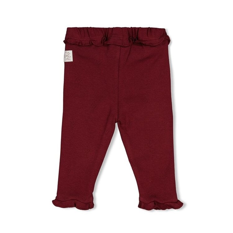 Feetje Legging pointelle rib - My little love - Bordeaux