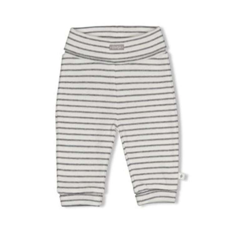 Feetje Broek rib streep - Penguin Cuddles - Antraciet