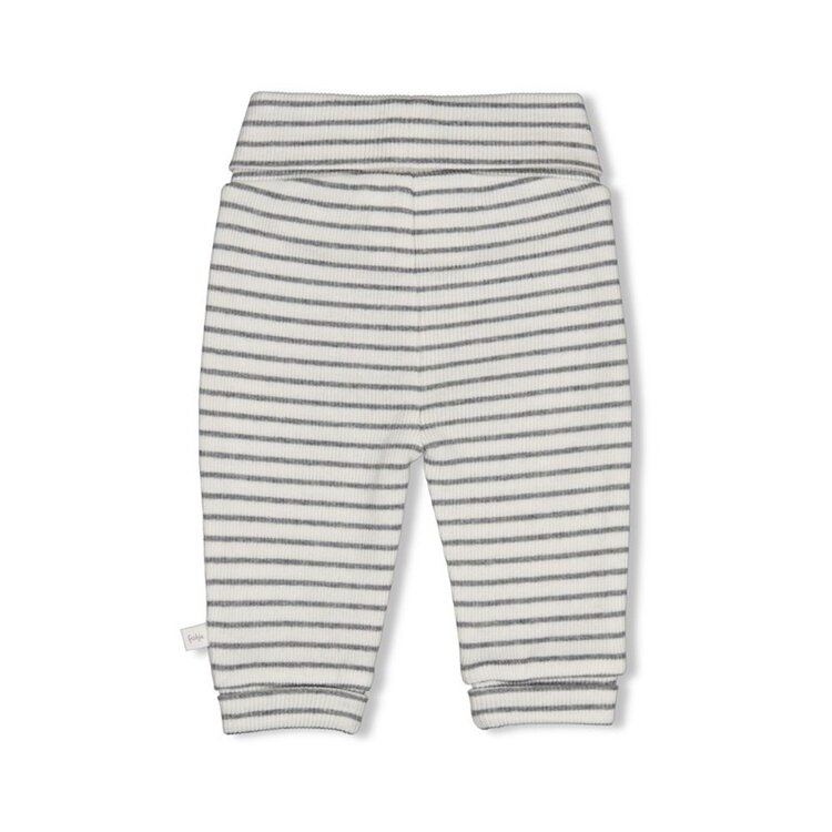 Feetje Broek rib streep - Penguin Cuddles - Antraciet