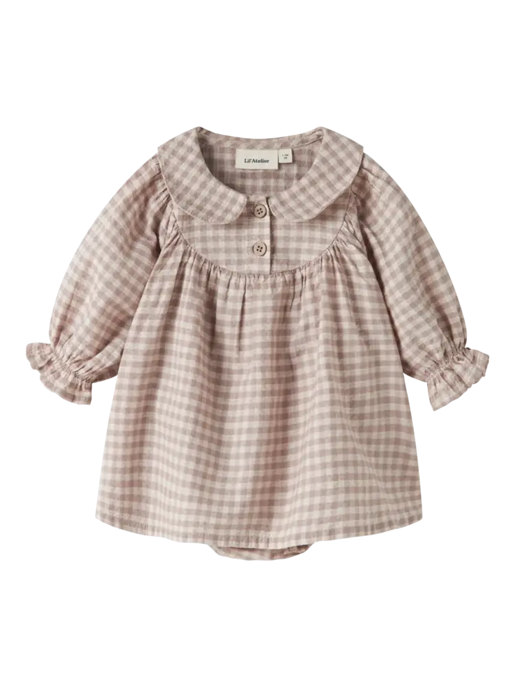 Lil'Atelier Baby Rebba Loose Body Dress - Bark Lila