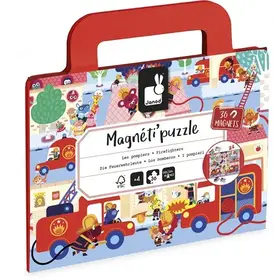 Janod Magnetipuzzel - Brandweer 36 stukjes
