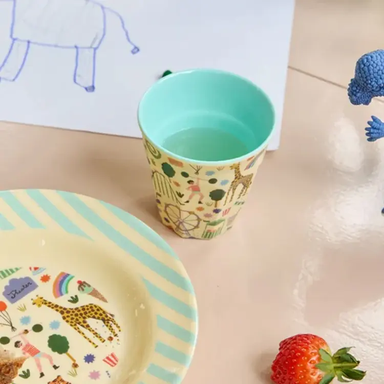 Rice Melamine cup small - Mint - Fun Fair
